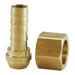 32389 - 5/16-in Hose Barb to 3/8-in Female NPSM Brass Swivel Adapter, 0.75-in Hex, 150 psi