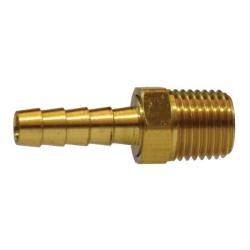 32200 - 1/4-in Hose Barb x 1/4-in Male NPTF Brass Swivel Male Adapter, 150 psi Operating Pressure
