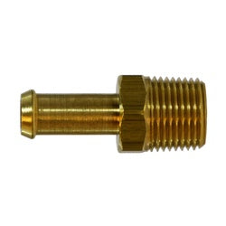 38802 - Brass Single Barb Male Fuel Adapter - 1/4-in to 1/8-in NPTF Connection