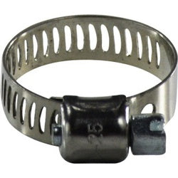 325006 - 5/16 in to 7/8 in Miniature Worm Gear Clamp, 301 Stainless Steel, 1/4 in Bolt Size