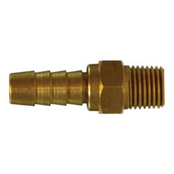32781 - 3/8-inch Hose Barb to 1/4-inch Male NPTF Brass Swivel Adapter with Nitrile O-ring