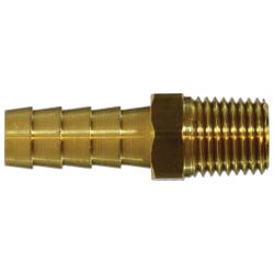 32004 - Brass Rigid Male Adapter - 1/4 in Hose Barb x 1/8 in Male NPTF