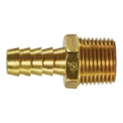 32954LF - 1/4 in Hose Barb x 3/4 in MIP Rigid Adapter, Lead-Free Brass
