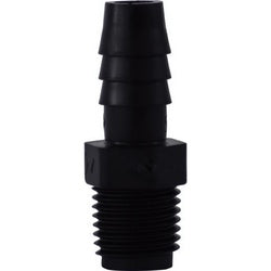 33002B - 3/16 in Hose Barbed x 1/8 in MIP Polyethylene Adapter