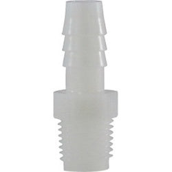 33002W - 3/16 in Barbed to 1/8 in MIP Nylon Adapter, 125 psi, -40 to 200°F