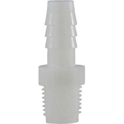 33003W - Nylon Adapter - 3/16 in Hose Barbed to 1/4 in MIP, 125 psi, -40 to 200°F