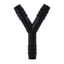 33301P - 3/8 in x 3/8 in x 3/8 in Barbed Wye Hose Fitting, Natural Polypropylene, 125 psi