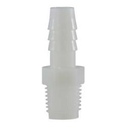 33307W - Nylon Adapter 1 in Hose Barbed x 1/2 in MIP, Max Pressure 125 psi, Temp Range -40 to 200°F