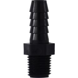 33321P - 1-1/2 in Hose Barbed to 1-1/4 in MIP Polypropylene Adapter