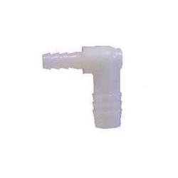 33353P - Polypropylene 90-Degree Reducing Elbow Fitting 3/8 in x 1/4 in Barbed Connections