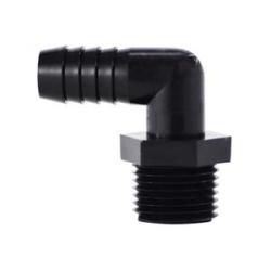 33351B - 90-Degree Elbow Fitting - 1/4 in Barbed to 1/2 in MIP - Polyethylene