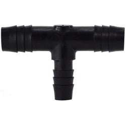 33423B - Black Polyethylene Reducing Branch Tee - 3/8-in Hose Barb x 3/8-in Hose Barb x 1/4-in Hose Barb