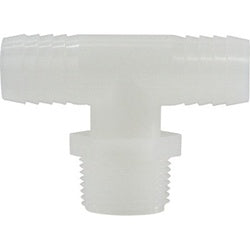 33454W - Nylon Branch Tee - 1/2 in Hose Barbed x 1/2 in Hose Barbed x 3/8 in MIP