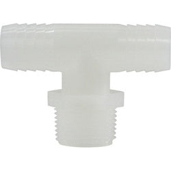 33456W - Nylon Branch Tee - 3/4 in Hose Barbed x 3/4 in Hose Barbed x 3/4 in MIP Fitting