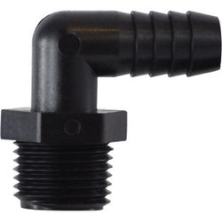33462P - 90-Degree Elbow Fitting - 1-1/2 in Barbed x 1-1/4 in MIP, Polypropylene