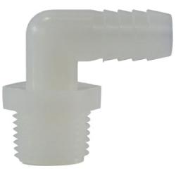 33463W - 90° Elbow Fitting, 1-1/2 in Hose Barbed x 1-1/2 in MIP, Durable Nylon