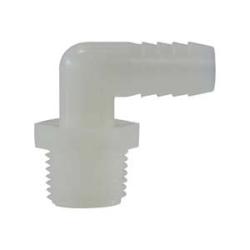 33464W - Nylon 90-Degree Elbow Fitting - 2 in Hose Barbed x 2 in MIP, 125 psi, -40 to 200°F