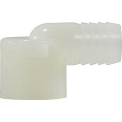 33468W - 3/8 in Hose Barbed x 1/4 in FIP Nylon 90-Degree Elbow Fitting