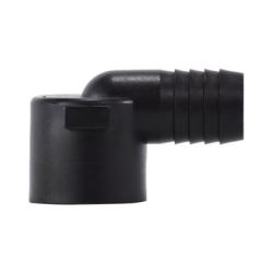 33469P - 90° Elbow Fitting - 3/8 in Hose Barbed x 3/8 in FIP, Polypropylene