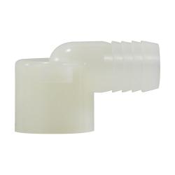 33471W - Nylon 90-Degree Elbow Fitting - 3/4 in Hose Barbed x 3/4 in FIP, Max Pressure 125 psi