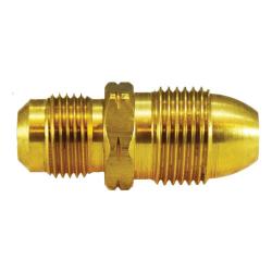 34046 - Brass Adapter 0.88-14 LH POL to 1/2 in Flared Connection