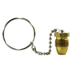 34141 - Brass POL Plug with Chain Accessory for Durable Connections
