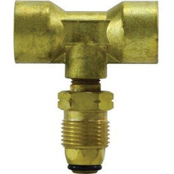 34181 - Brass Soft Nose Tee, Female POL x Female POL x Male Pipe Thread (MPT) Connection