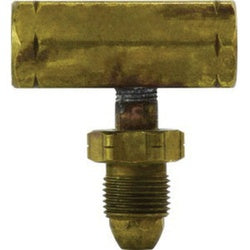 34195 - Brass Tee Fitting with 2 Female POL and 1 Male POL Connections