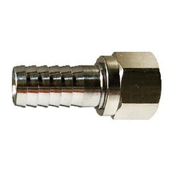 34510 - 3/8 in x 1/4 in Barbed Connector, 304 Stainless Steel, 150 psi Max Pressure