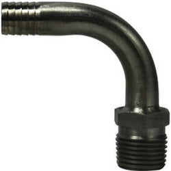 34610 - Stainless Steel 90-Degree Elbow Fitting - 1/4 in Barbed x 1/8 in MIP