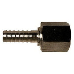 34661 - 1/4 in Barbed to 1/4 in FPT Stainless Steel Adapter, 150 psi Rated