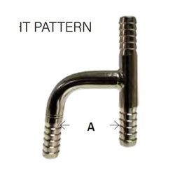 34854 - Stainless Steel Wye Tee - 3/8 in Barbed Connections, 150 psi Rating