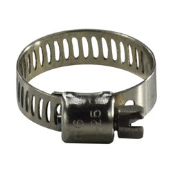 350008SS - 8 in 316 Stainless Steel Marine Worm Gear Clamp, 7/16 in Minimum Diameter