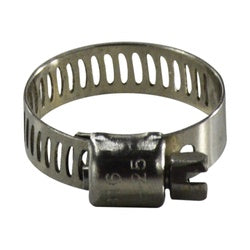 350010SS - 10 in Marine Worm Gear Clamp, 1/2 in Min, 1-1/16 in Max, 316 Stainless Steel