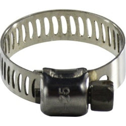 350020 - Stainless Steel Miniature Worm Gear Clamp - 7/8 in to 1-3/4 in Diameter, 1/4 in Bolt Size