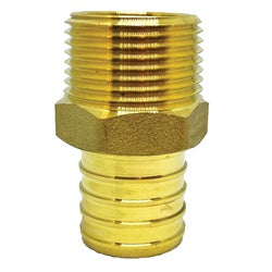 35078 - 1/2-in PEX to 3/4-in Male NPTF Brass Male Adapter for Plumbing