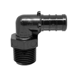 35284 - 90-Degree Male Elbow Fitting, 1/2-in x 3/8-in, Polyphenylsulfone, PEX/NPT Connection