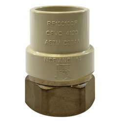 35405LF - 1 in CPVC x 1 in FIP Lead-Free Brass Adapter