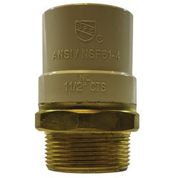 35417LF - 1-1/2 in CPVC to 1-1/2 in MIP Lead-Free Brass Adapter
