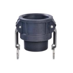 CGB-100-PP - 1 in Type B x 1 in MNPT Polypropylene Cam and Groove Coupler