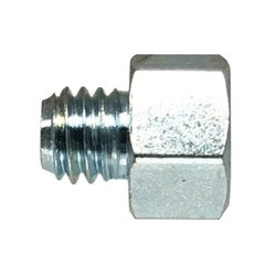 36305 - 1/4-28 x M8 x 1 Steel Adapter, 0.45 in Long, Hex 3/8 in, Zinc-Plated