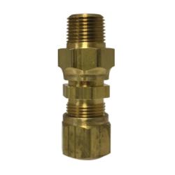 38078S - 3/8 in Tube OD x 3/8 in Male NPTF Brass Swivel Adapter