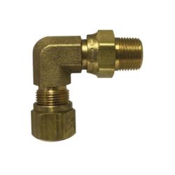 38104S - 1/2 in x 3/8 in Brass 90-Degree Swivel Elbow Fitting