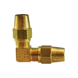 38197 - Brass 90-Degree Elbow Fitting - 3/8 in Tube OD x 3/8 in Tube OD, 150 psi, -40 to 200°F