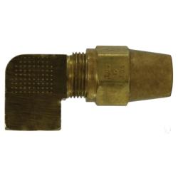 38252 - Brass 90-Degree Elbow Fitting 1/4 in x 1/8 in for SAE Copper Tubing