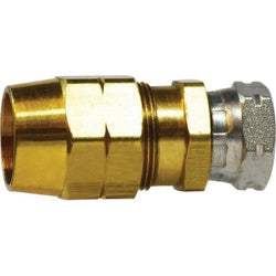 38357 - 3/8 in x 3/4 in Brass Connector for Hoses, 125 psi, 3/4-20 Thread