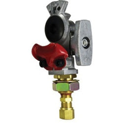 39524 -  Aluminum Chrome-Plated Knob-Style Emergency Shut-Off Gladhand with Rubber Seal
