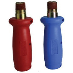 39535 - Brass and Plastic Gladhand Grip with Hardware and Sealant in Red and Blue Finishes