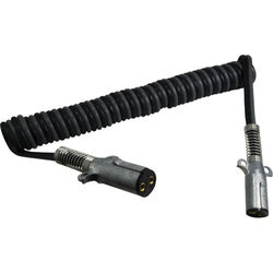 39744 - 12 ft Coiled Electric Cable Assembly, 4 AWG, Dual Pole, 200A Rating