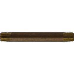 40007 - 4 in Lead-Free Red Brass Pipe Nipple, 1/8 in MPT x 1/8 in MPT